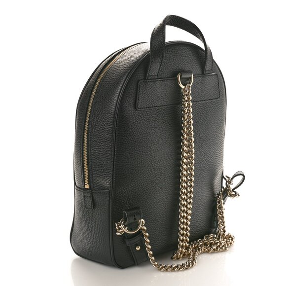 Gucci Pebbled Calfskin Soho Chain Backpack - Pristine Condition, Like New - Picture 4 of 10